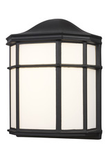  LED-4484 BK - Andrews LED Acrylic and Metal, Enclosed Flush Mount Outdoor Pocket Wall Light